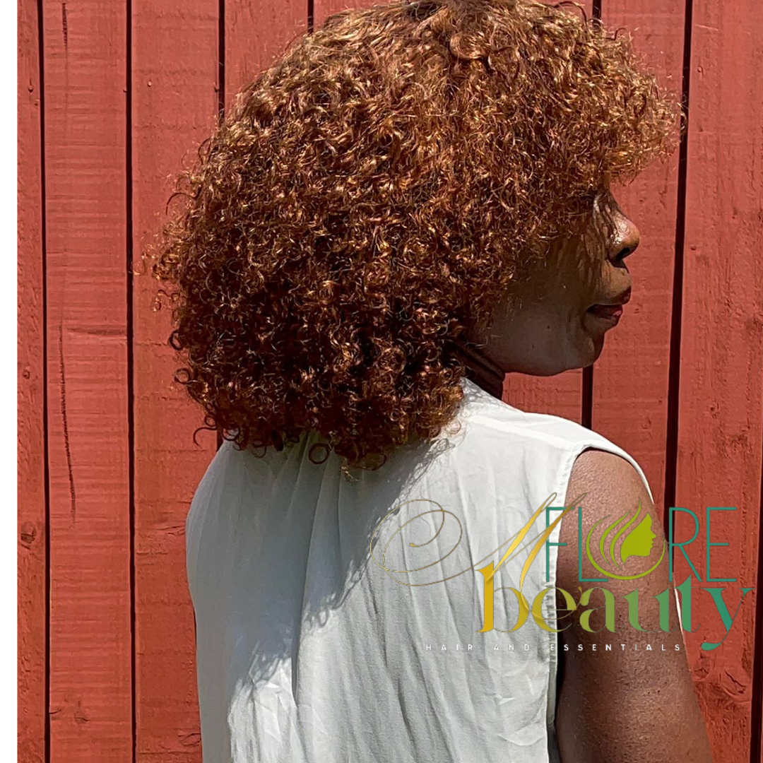 Afro curly brown 10 inch wig