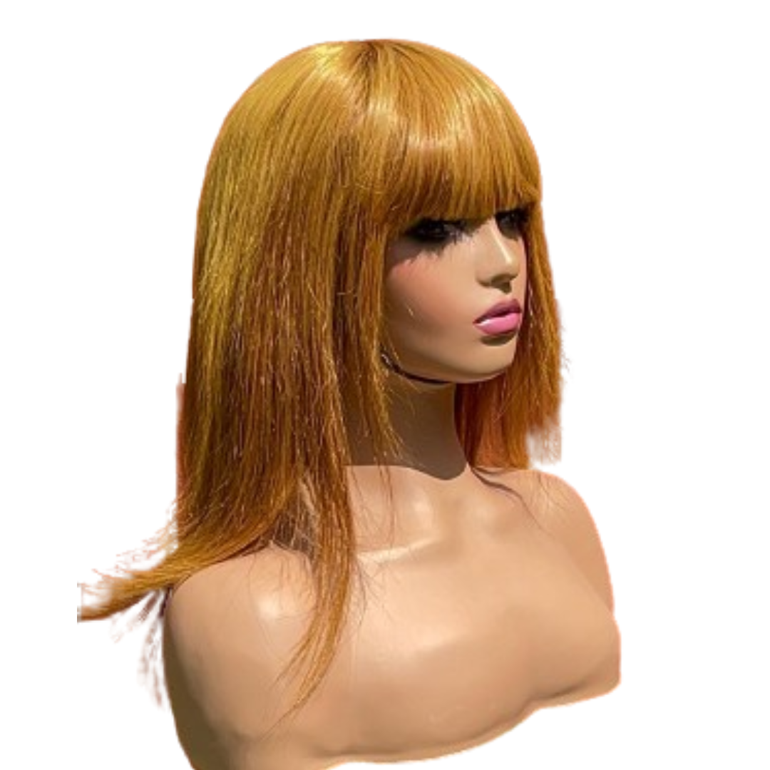 12 straight bang wig 100% Indonesian hair