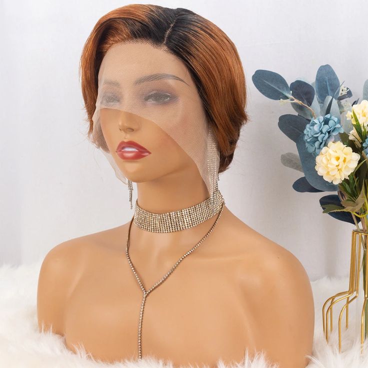 Side part pixie cut, 100% virgin hair wig