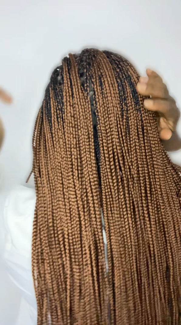 Brown Knotless braid wig