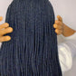 Fulani braid wig with Design