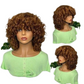 Afro curly brown 10 inch wig