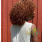 Afro curly brown 10 inch wig