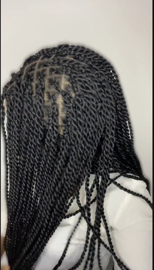 Full lace black twist wig