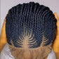 Fulani braid wig with Design