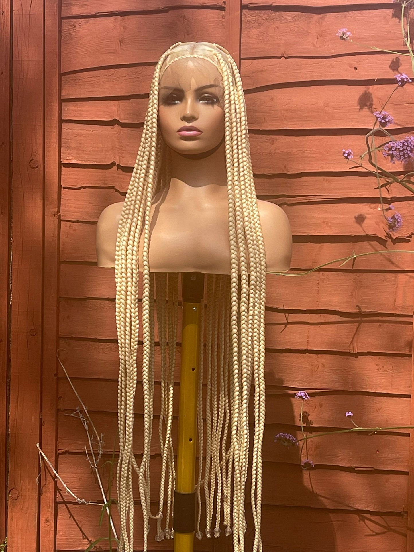 Blonde jumbo box braid wig