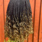 Black and blonde kinky curly twist wig