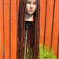 Brown box braid wig