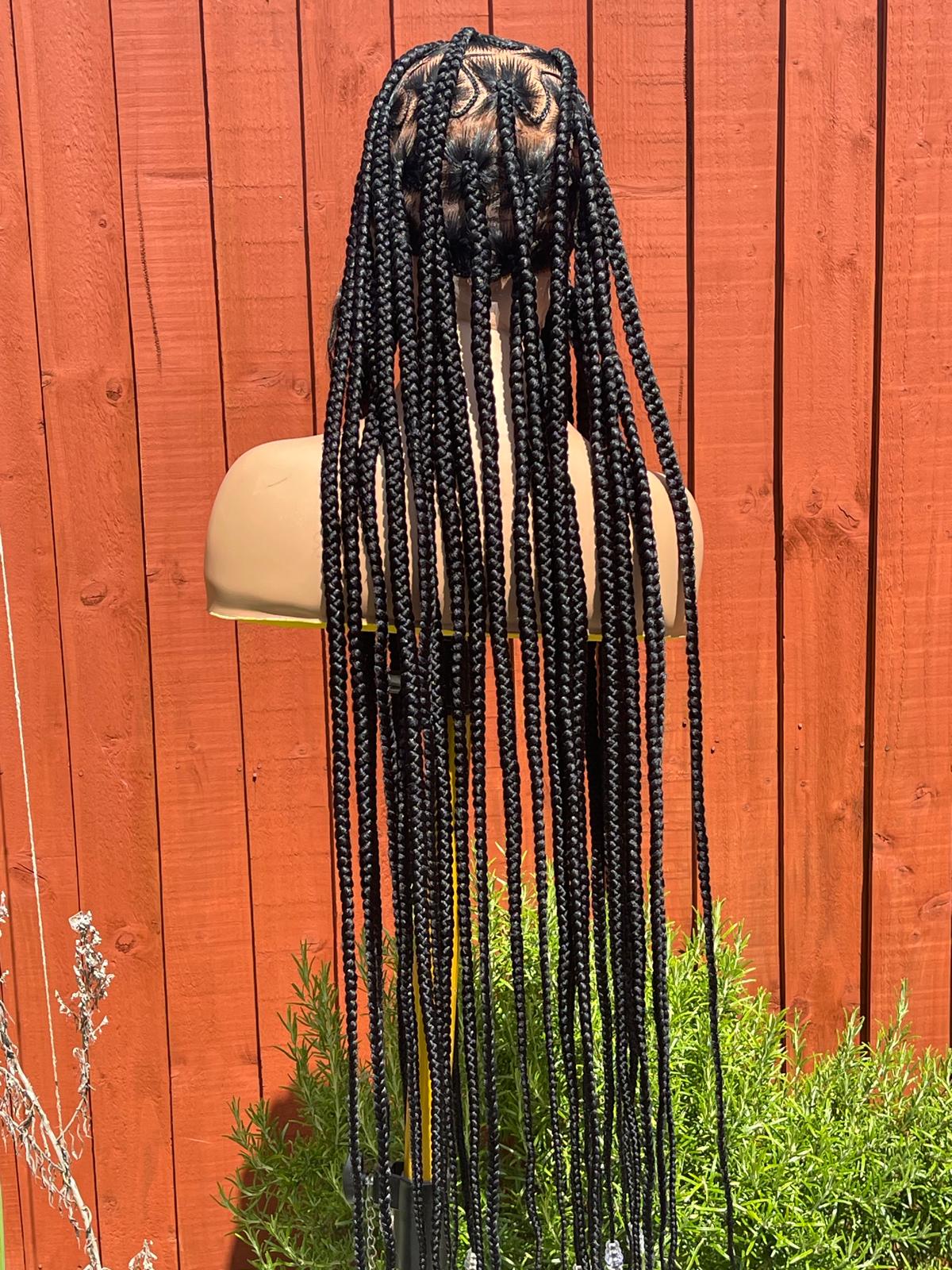 Black jumbo braid wig