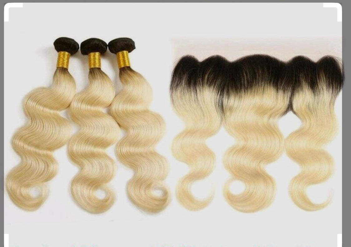 3 bundles +transparent lace frontal