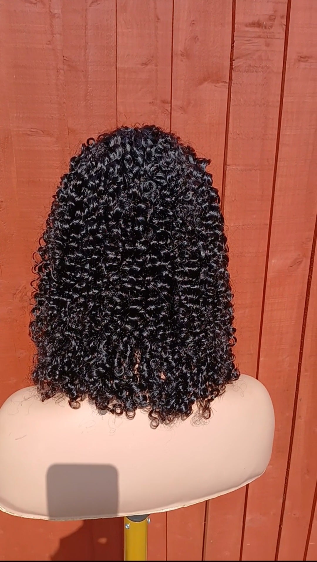 1b Black curly wig 14 inch