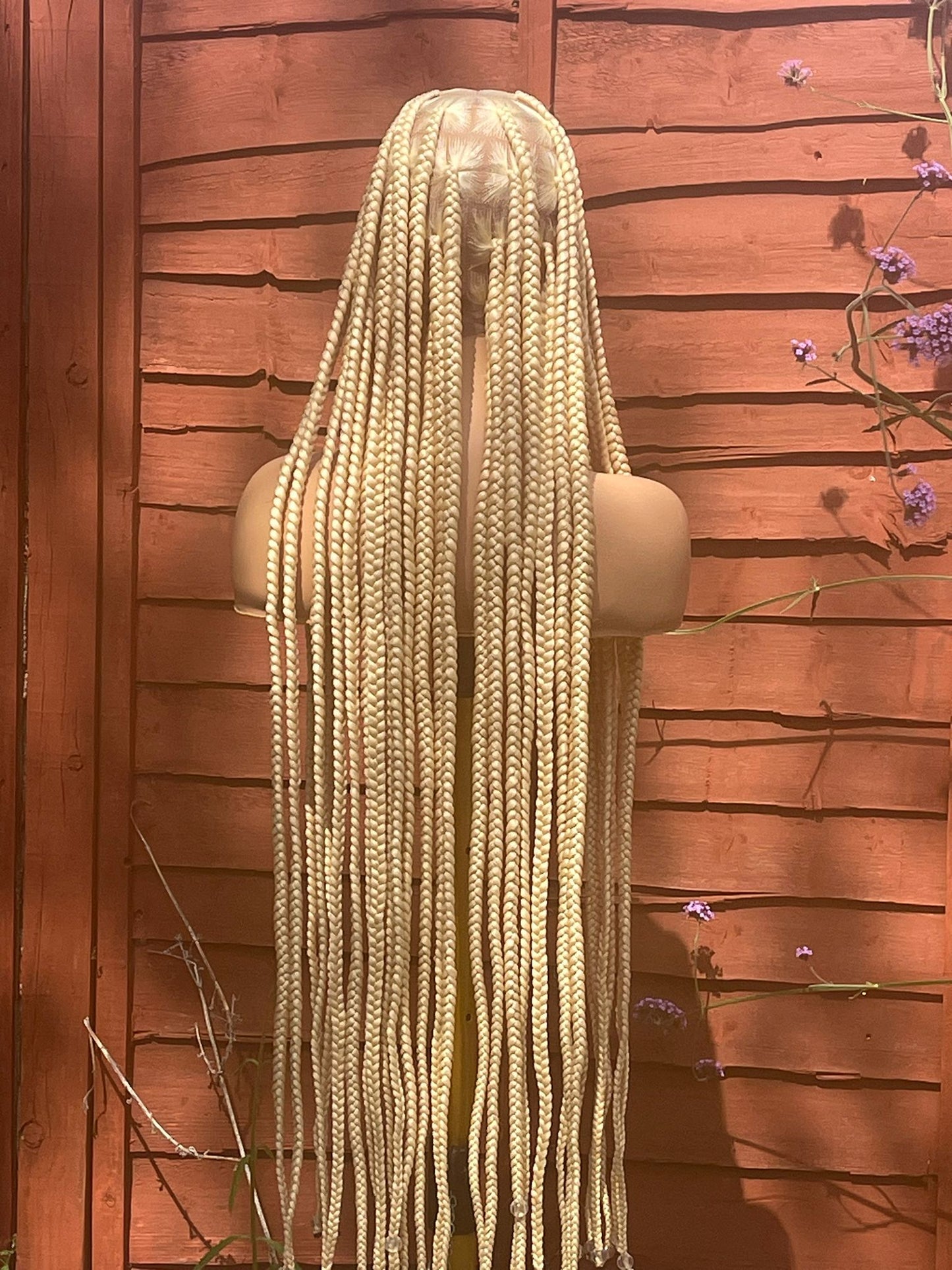 Blonde jumbo box braid wig