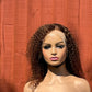 16" Chocolate brown curly virgin wig