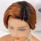 Side part pixie cut, 100% virgin hair wig